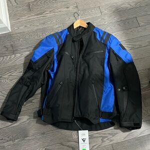 Viking Cycle Ironborn Blue Textile Motorcycle Jacket for Men